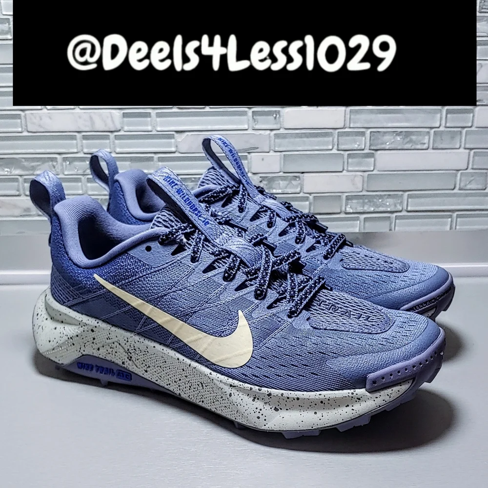 Nike Wildhorse 10 Trail Running Womens Size 7.5 Indigo Racer Blue Light Silver